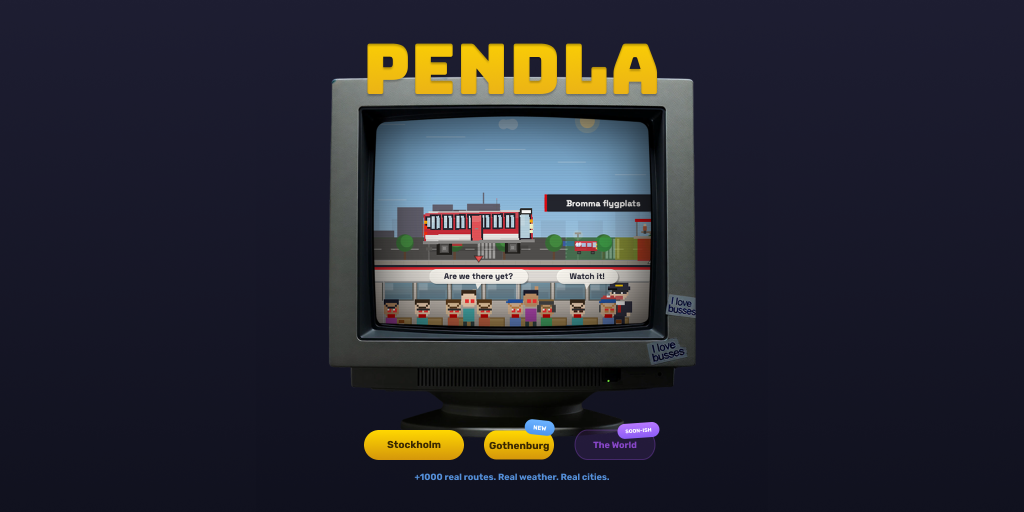Pendla lobby with city selector β wide